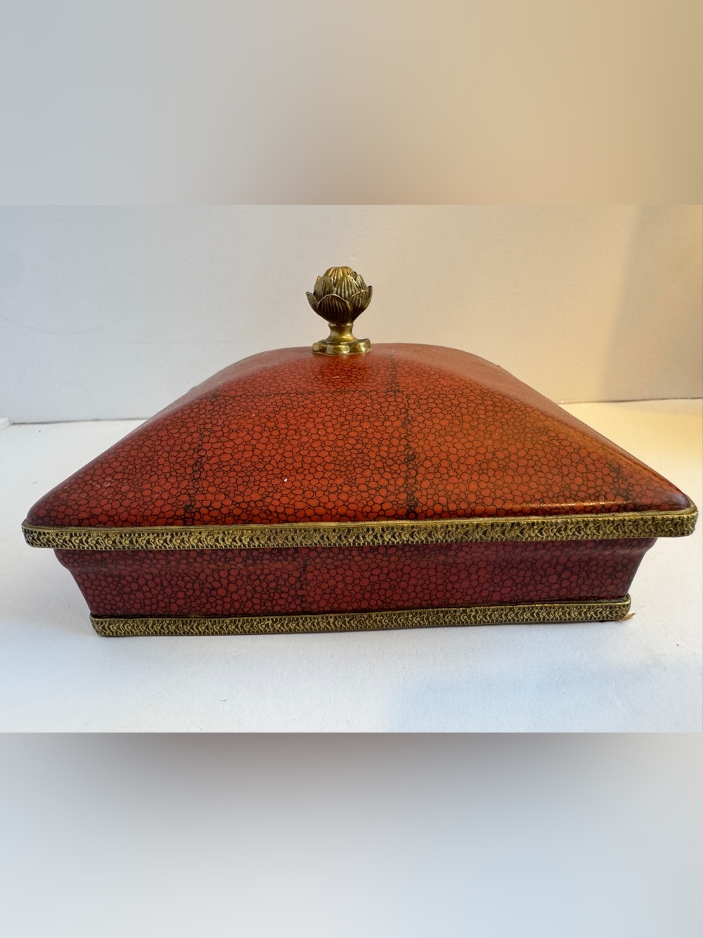 Stunning Porcelain Dominic Lidded Vintage Decorative Box Hollywood Regency Style